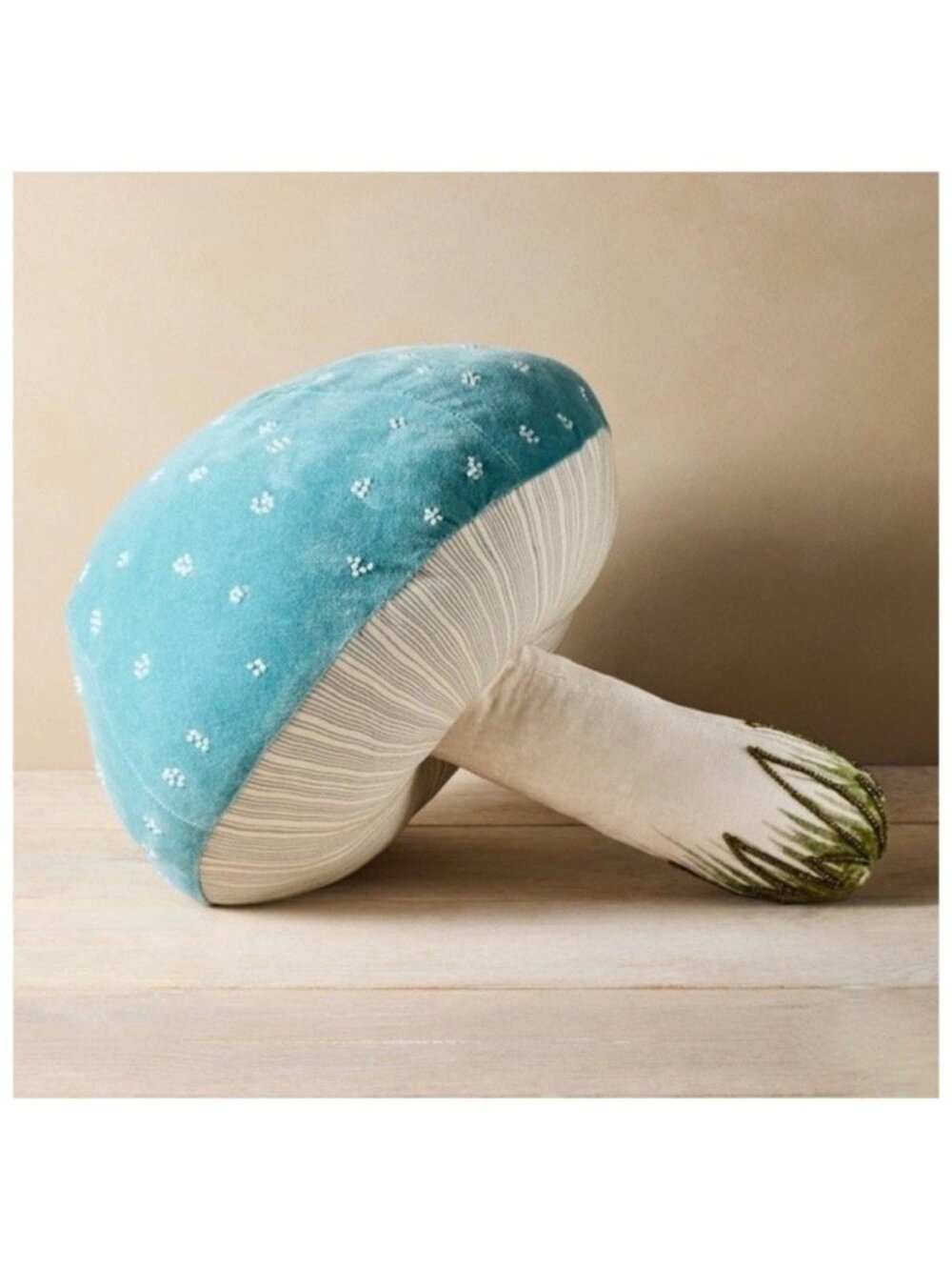 NWT!! JOHN DERIAN for Target Mushroom‎ Shaped Pillow Beaded Accent Pillow Velvet